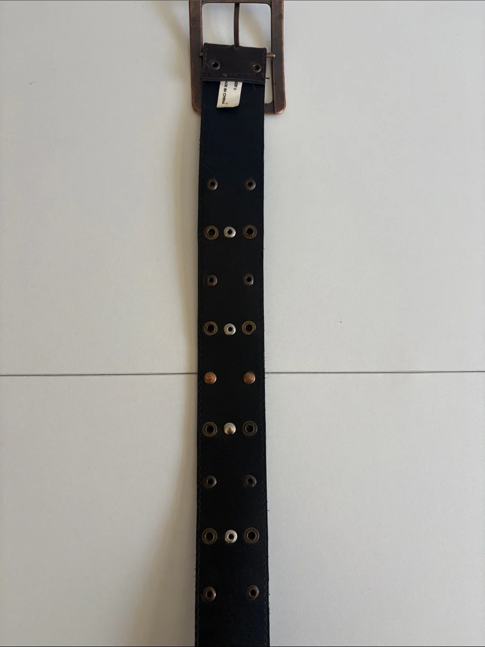 Brown Double Row Grommet Belt Boho Y2K‎ Festival Studded